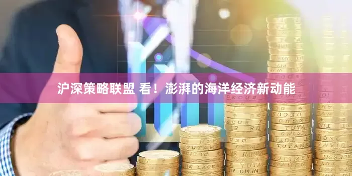 沪深策略联盟 看！澎湃的海洋经济新动能